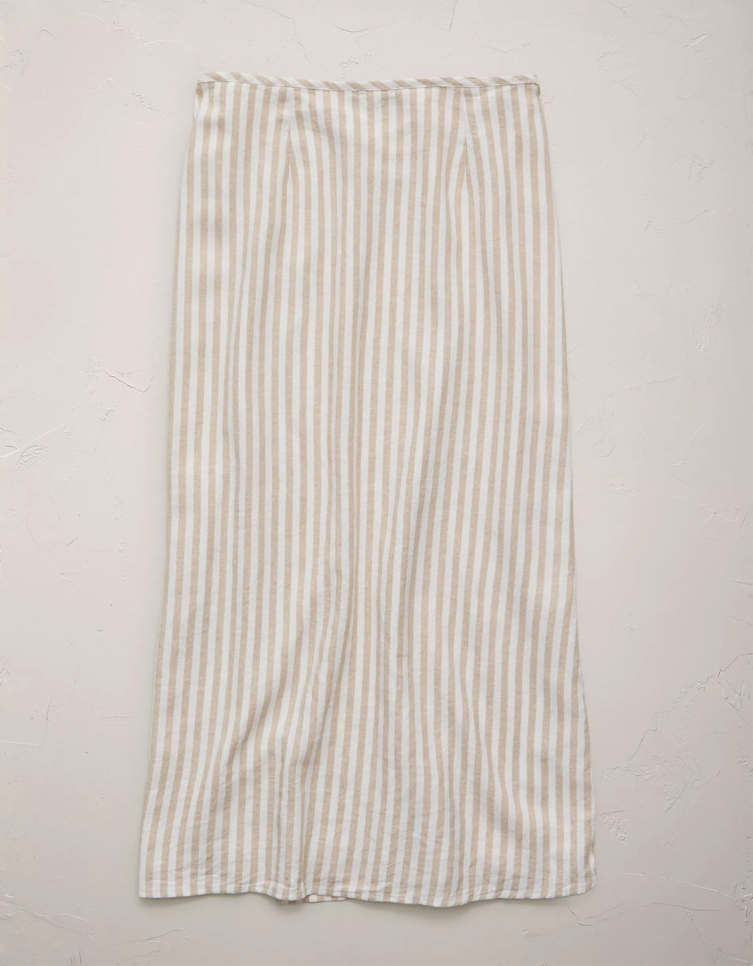 Linen‑Blend Tie Waist Wrap Midi Long Skirt
